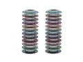 Yair Emanuel, Stacked Disc Style Candlesticks - Multicolor
